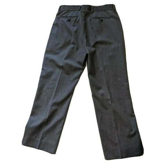 Banana Republic Men's 100% Wool Dress Pants Gray Straight Flat Lined Size 30x30 - Picture 2 of 7